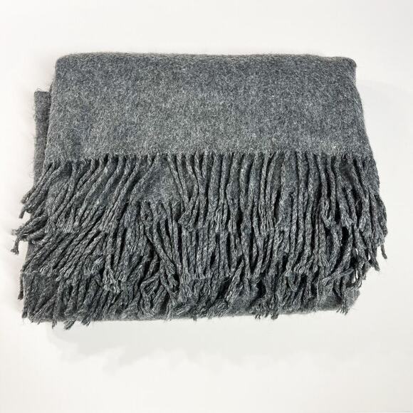 Peruvian Alpaca Acrylic Blend Warique Hand Made Fringed Throw Blanket 68”x58” - Picture 4 of 5